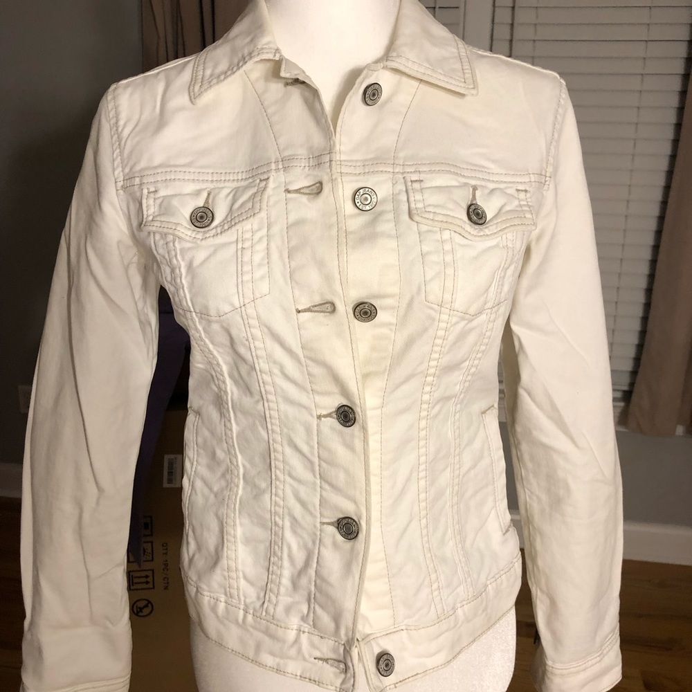 Gap White Denim Jacket